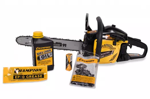 Пила цепная бензиновая Champion 240-16" A240-16 + подарки