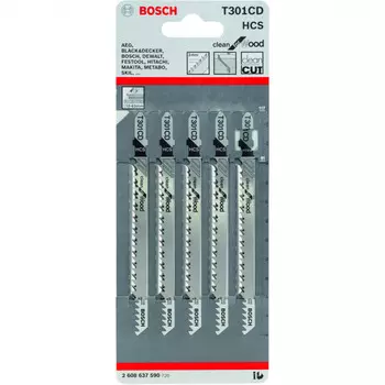 Пилки для лобзика Bosch Т301CD HCS 5шт 2608637590