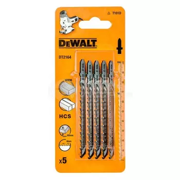 Пилки для лобзика по дереву DeWalt HCS 100*68*4,0*60мм 5шт DT2164-QZ