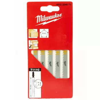 Пилки для лобзика по дереву и пластмассе Milwaukee T111C 75мм 5шт 4932254071