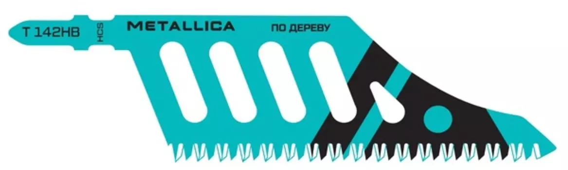 Пилки для лобзика по дереву METALLICA Optima T142HB, 112/75мм шаг 2,3мм, HCS яп/зуб, прям. рез 1шт 907801