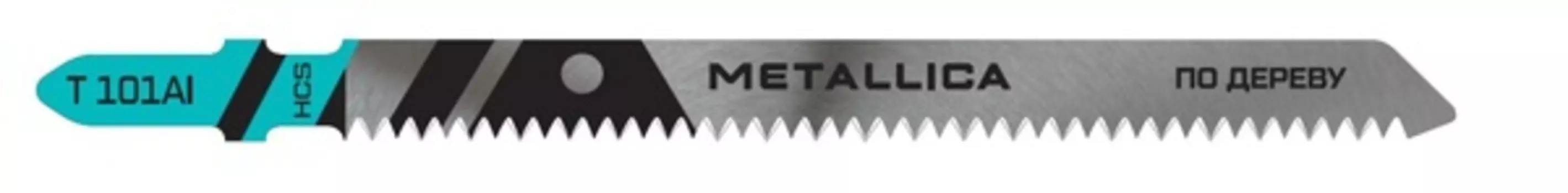 Пилки для лобзика по дереву METALLICA Optima T101AI, 100/75мм шаг 1,7мм, HCS чистый рез 2шт 907696