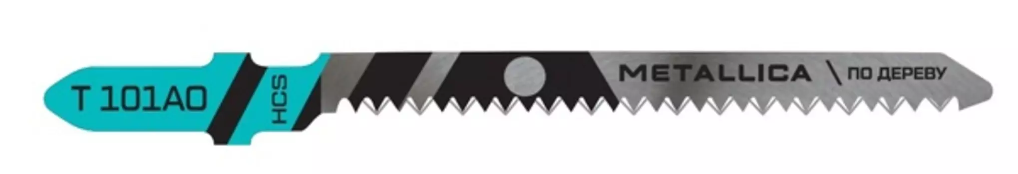 Пилки для лобзика по дереву METALLICA Optima T101AO, 75/50мм шаг 1,4мм, HCS крив. чистый рез 2шт 907856