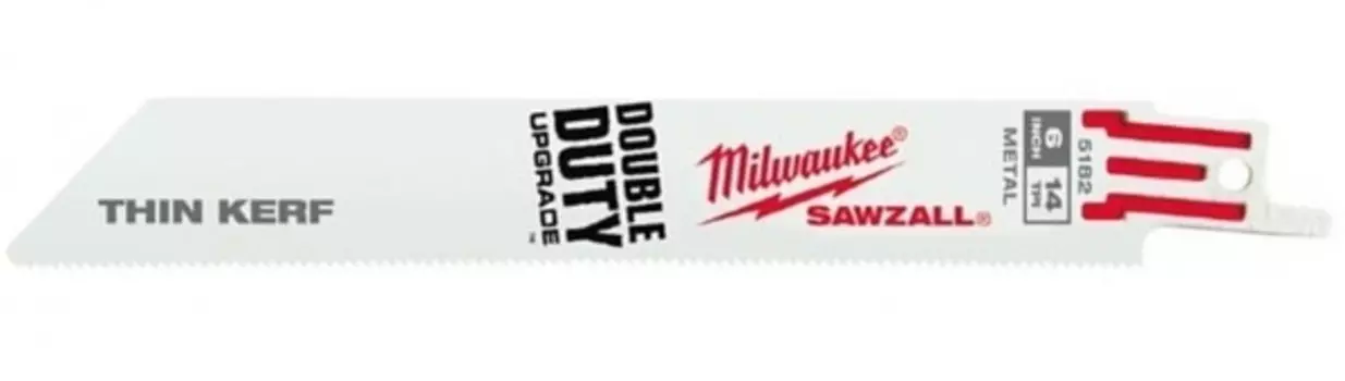 Полотно для сабельной пилы по алюминию,стали,металлу Milwaukee 150*1,8мм 5шт 48005182