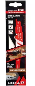 Полотно для сабельной пилы по ЦСП/ДСП/дереву Metallica Ultra S956XHM 150*125мм шаг 3-4мм TCT-Progressor 1шт 908419