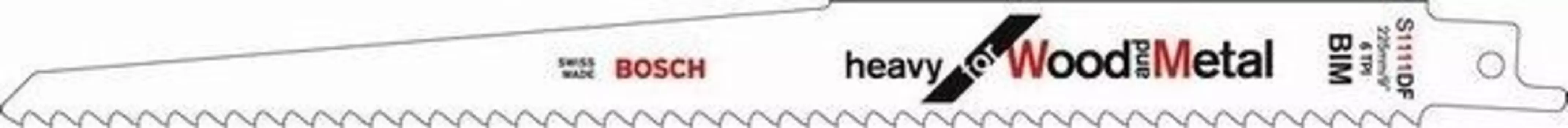 Полотно для сабельной пилы по дереву и металлу Bosch S1111DF (2шт) 2608656273