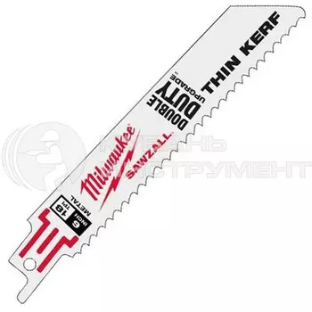 Полотно для сабельной пилы по металлу Milwaukee 100*1мм 5шт 48005185