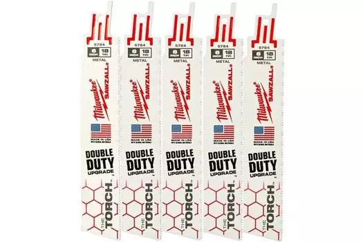 Полотно для сабельной пилы по металлу Milwaukee 150*1,4мм 5шт 48005784