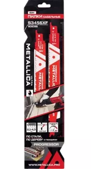 Полотно для сабельной пилы универсальное Metallica Ultra S3456XF 200*175мм шаг 2,1-4,3мм BiM Progressor 2шт 908396