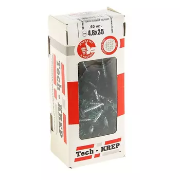 Саморез КР св. 4,8х35 RAL-6005 тёмно-зеленый 60 шт - коробка с ок. Tech-Krep 124634