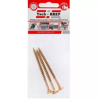 Саморез ШУж 6,0х80 пот. гол. 3 шт - пакет Tech-Krep 102521