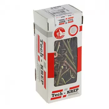 Саморезы универсальные 60х6,0 мм 100 шт желтые - коробка с ок. Tech-Krep 102271