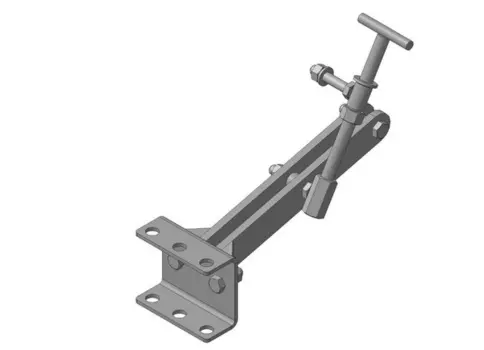 Сцепка МБ с наружным кронштейном, универсальная, регулируемая, поворотная, шпилька 16 мм. 03.01.13 ССУ 90.300.16