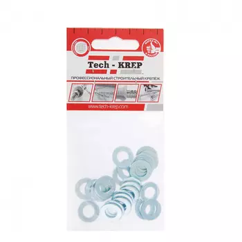 Шайба DIN125а плоская оцинк. М5 50 шт - пакет Tech-Krep 103043