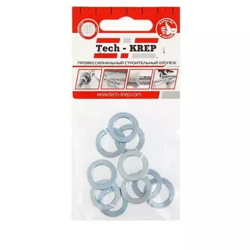 Шайба DIN127b пружинная оцинк. М12 10 шт - пакет Tech-Krep 112265