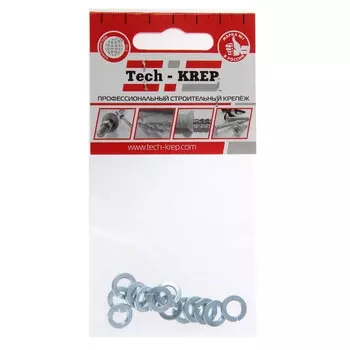 Шайба DIN127b пружинная оцинк. М6 12 шт - пакет Tech-Krep 103048