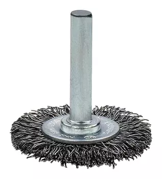 Щетка проволочная дисковая Makita d38 мм, толщ. проволоки 0.3 мм, гофрированная, металл, 6 мм D-39958