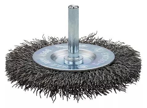 Щетка проволочная дисковая Makita d75 мм, толщ. проволоки 0.3 мм, гофрированная, металл, 6 мм D-39986