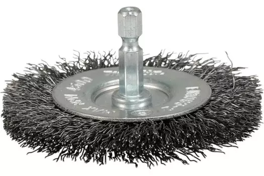 Щетка проволочная дисковая Makita d75мм, толщ. проволоки 0.3 мм, гофрированная, металл, 1/4" D-76495