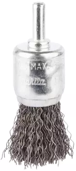 Щетка проволочная кистевая Makita d25 мм, толщ. проволоки 0.3 мм, гофрированная, металл, 6 мм D-40026
