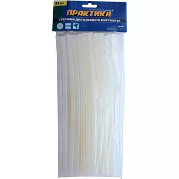 Стержень клеевой Практика 11*300мм белый, прозрачный 33шт 641-619