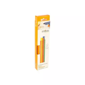 Стержень клеевой Steinel 11*250мм 250г 10шт разноцветные, для бумаги, древесины, картона, фетра и материи 006815