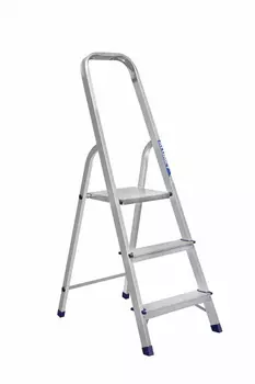 Стремянка алюминиевая Алюмет Стандарт 3 ступени (матовая) АМ703