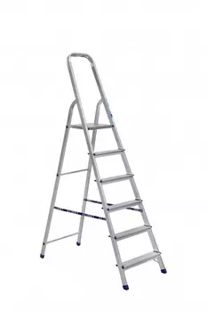 Стремянка алюминиевая Алюмет Стандарт 6 ступеней (матовая) АМ706