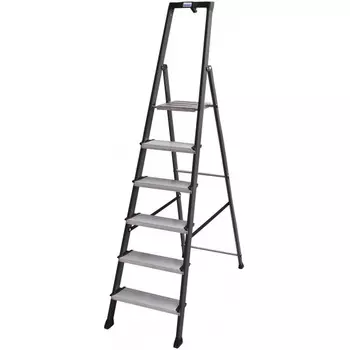 Стремянка алюминиевая анодированная Krause Securo Monto 6 ступеней 126443