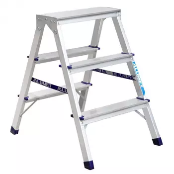 Стремянка алюминиевая двухсторонняя Алюмет (2*3) 7203