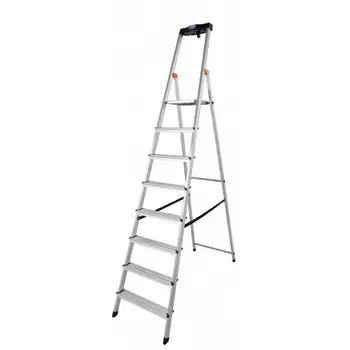 Стремянка алюминиевая Krause Safety 8 ступеней с полкой 126368 128980