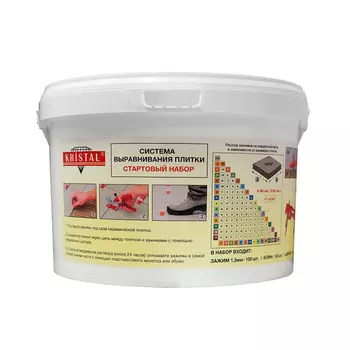 СВП Kristal:зажим1,5мм-100шт/клин-100шт/щипцы-1шт 33557