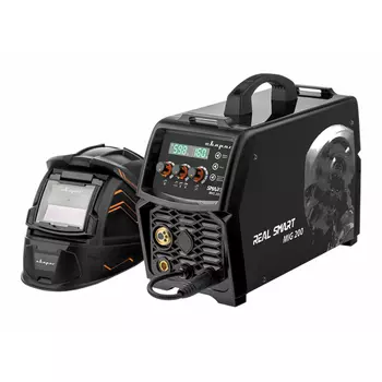 Сварочный полуавтомат инверторный Сварог MIG 200 Real SMART N2A5 Black маска, краги 98557