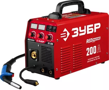 Сварочный полуавтомат инверторный ЗУБР MIG-MAG /ММА, 200А, RED MACHINE ПС-200