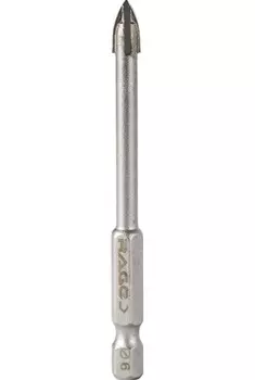 Сверло по стеклу и керамике RAGE by VIRA Quadro-X HEX 6мм 554072