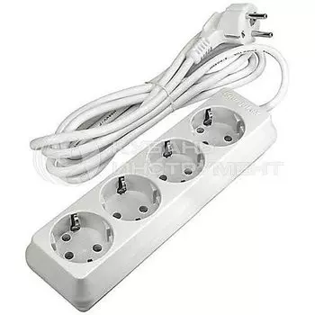 Удлинитель Energolux PS 4-3 4 розетки,3 м.провод сечение-0,75 кв.мм без заземления