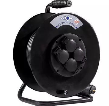 Удлинитель силовой АТОМ КГ 3500 Вт 50м на катушке c/з 50022