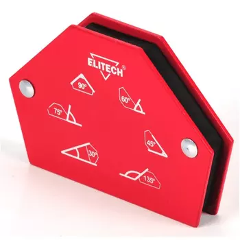 Угольник магнитный Elitech 30/45/60/75/90/135°, 11,5кг усилие 0606.017400