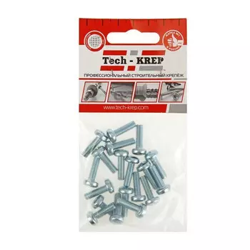 Винт DIN7985 с полукруглой головкой оцинк. М5х20 12 шт - пакет Tech-Krep 126574