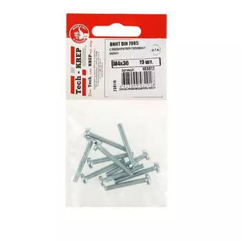 Винт DIN7985 с полукруглой головкой оцинк. М5х40 10 шт - пакет Tech-Krep 103018