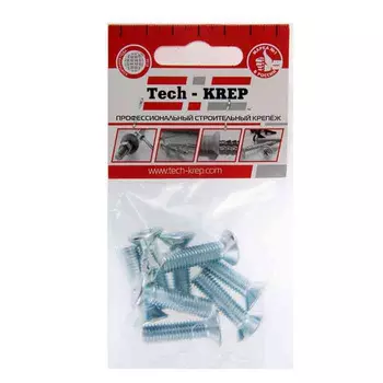 Винт DIN965 с потайной головкой оцинк. М5х40 10 шт - пакет Tech-Krep 102996