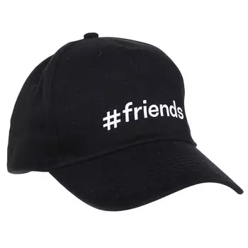 Бейсболка, 58 см, единый размер, хлопок, черная, Friends, Shore