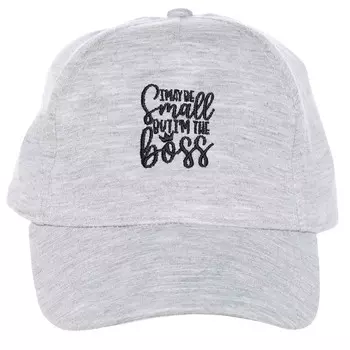 Бейсболка детская, 54 см, единый размер, хлопок, серая