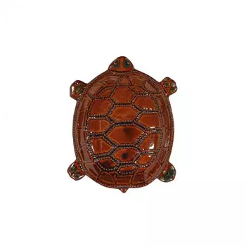 Блюдо, 15x11.5 см, фарфор P, коричневое, Черепаха, Coast