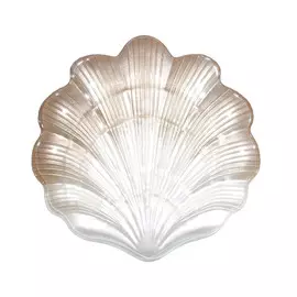 Блюдо, 21 см, стекло, бежево-белое, Гребешок, Coast