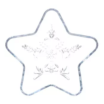Блюдо, 21х21 см, стекло, Звезда, Clear pattern