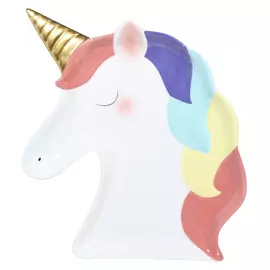 Блюдо, 23х26 см, керамика, Единорог с радужной гривой, Unicorn