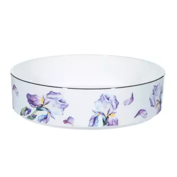 Блюдо, 24 см, с бортами, фарфор F, Ирис, Antarctica Flowers