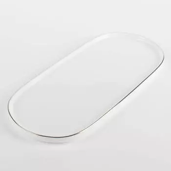 Блюдо, 25х11 см, фарфор F, овальное, белое, Ideal silver