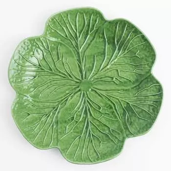 Блюдо, 26 см, фарфор N, зеленое, Капуста, Cabbage